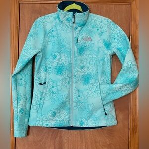 The North Face Women's Sport Jacket Turquoise Blue Flower Print, Size S/P